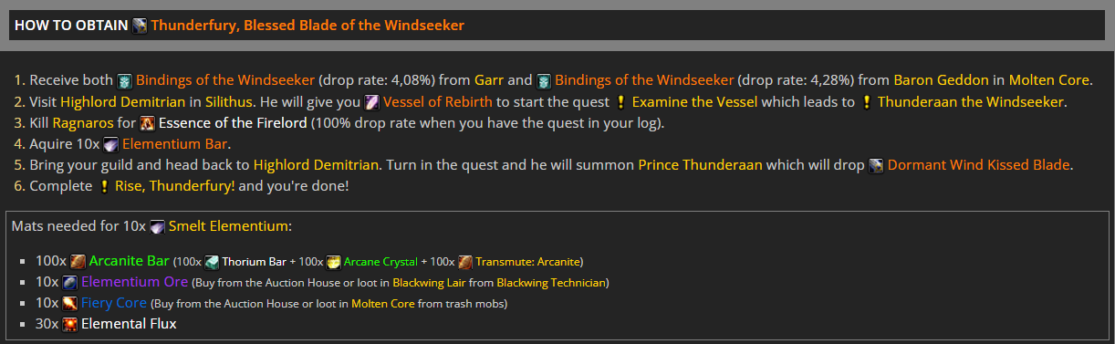 How To Get Thunderfury Blessed Blade Of The Windseeker In Classic Wow