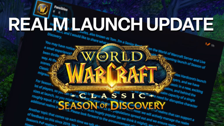 Season of Discovery realm launch update
