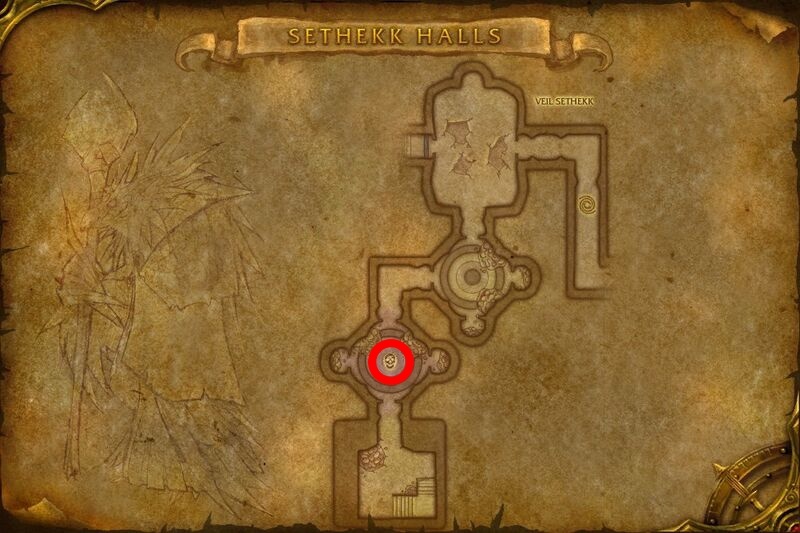 Darkweaver Syth map location from Sethekk Halls in TBC Classic