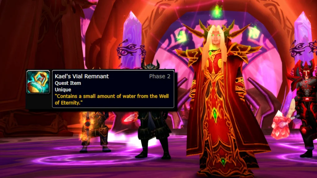Kael's Vial Remnant boss item drop from Tempest Keep for Hyjal Summit Attunement