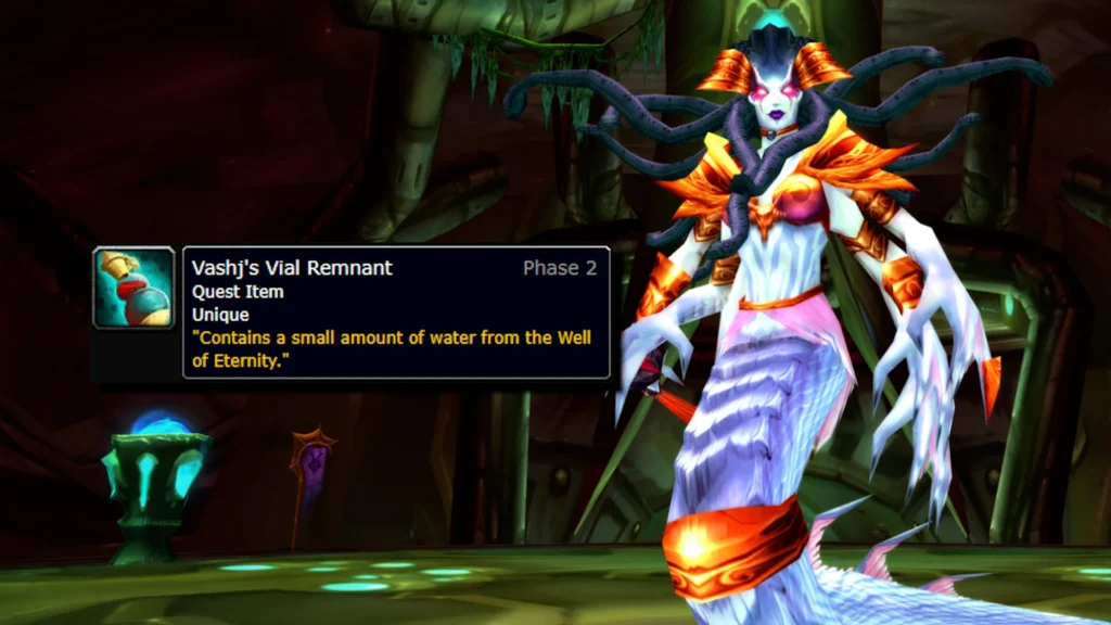Vashj's Vial Remnant boss item drop from SSC for Hyjal Summit Attunement