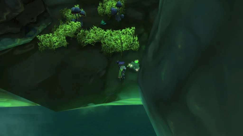 Fel Iron Ore and Felweed node near Mekgineer Steamrigger during a Steamvault farming run