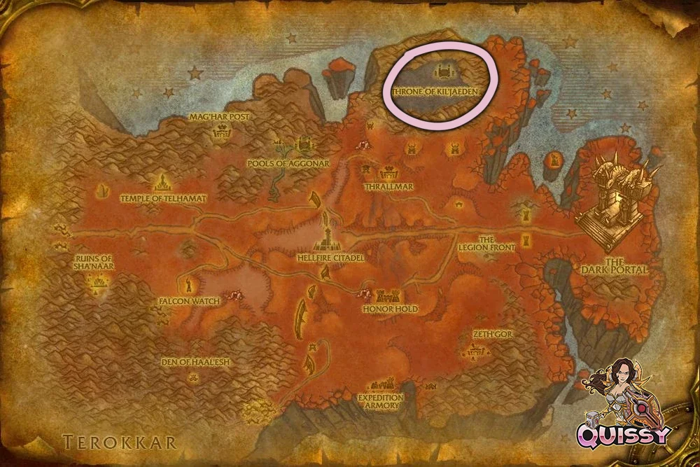 Mote of Fire farming route in Hellfire Peninsula for TBC Classic