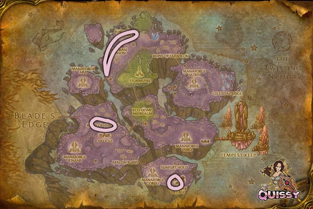 Mote of Mana farming route in Netherstorm for TBC Classic