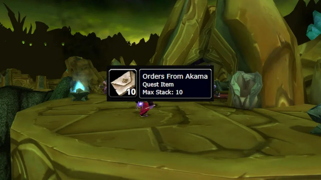 Oronu the Elder quest objective at the Ruins of Baa’ri in Shadowmoon Valley