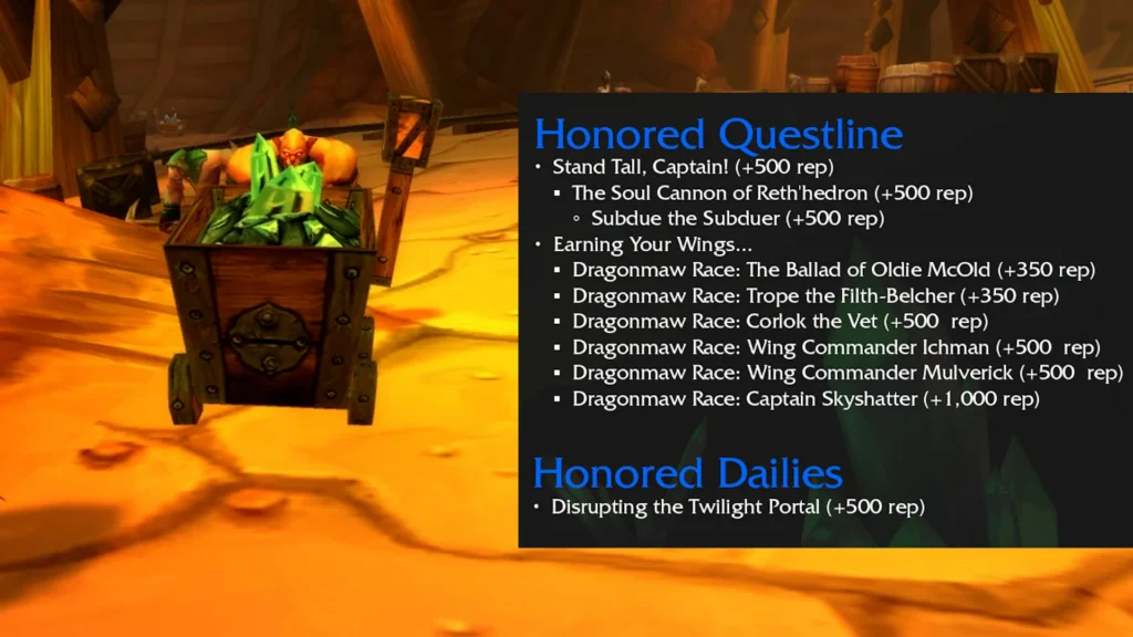 Netherwing Honored quests and Dragonmaw Race unlocks in TBC Classic