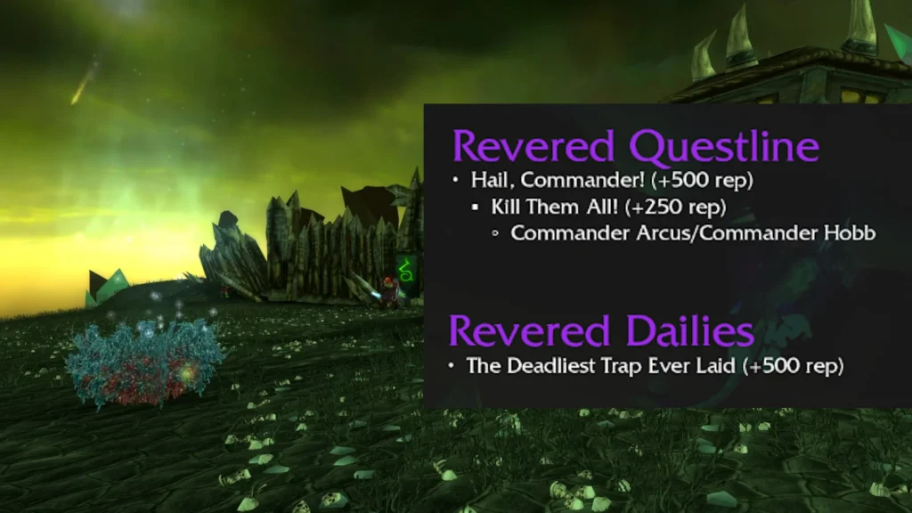 Netherwing Revered quests and newly unlocked daily quest in TBC Classic