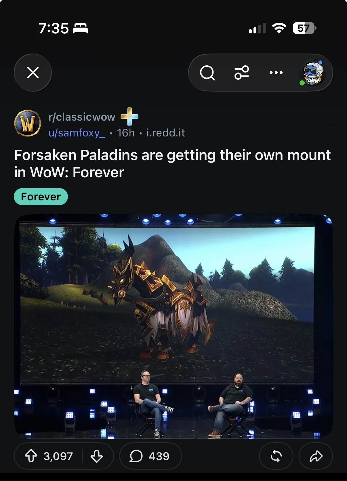 Forsaken Paladin mount in World of Warcraft Forever